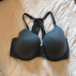 Victoria's Secret slate blue Racerback Lace Bra Body by Victoria 36DDD